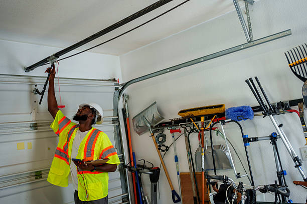 Professional Garage Door Panel Replacement technician working in Arcata, CA
